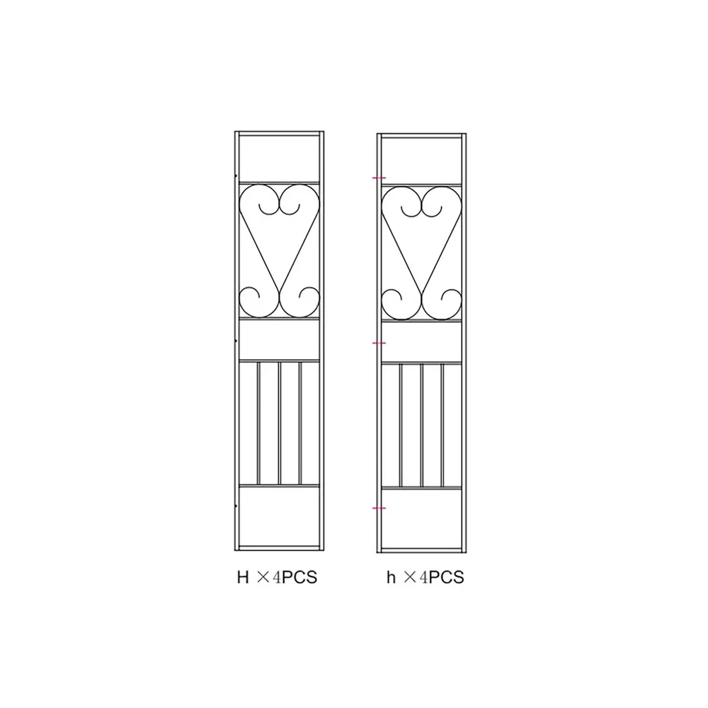 R LATERALI H+h(1+1) X GAZEBO IN METALLO MT.3X3 DECOR. ECRU YF-3133B