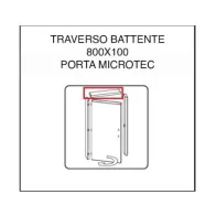 R TRAVERSO BATTENTE X PORTA MICROTEC FRASSINO/BIANCO 210X80