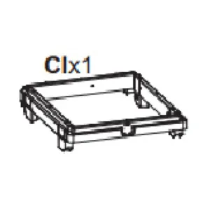 R CORNICE CL X PATTUMIERA 1 ANTA CM.34X39X88H ECOLINE1 TERRY