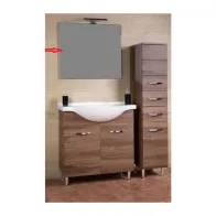 R SPECCHIO X MOBILE BAGNO ANTONELLA 2 ANTE + 3 CASSETTI 105 NOCE