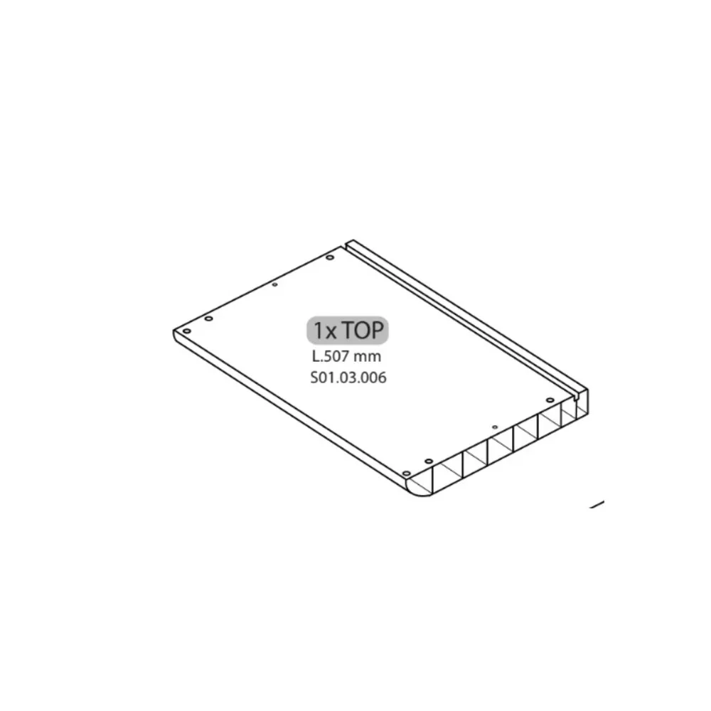 R 1XTOP L.507mm x ARMADIO SPORCO PULITO RESINA 1 ANTA