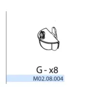 R G-x8 M02.08.004 X ARMADIO SPOGLIATOIO RESINA A 2 POSTI IN KIT C/SERRAT