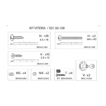 R KIT VITERIA /S01.50.108 X ARMADIO SPOGLIATOIO RESINA A 2 POSTI IN KIT C/SERRAT