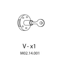 R V-x1 M02.14.001 X ARMADIO SPOGLIATOIO RESINA A 1 POSTO IN KIT C/SERRAT