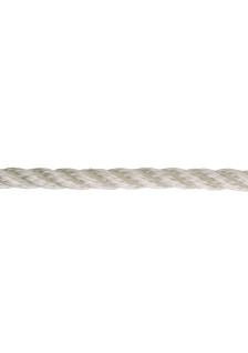 White polypropylene rope Ø 6 mm. Per meter