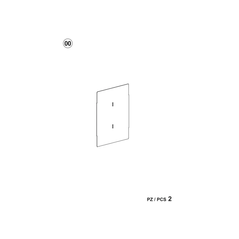 R PANNELLO POST.(00) X ARMADIO BIOS 2 ANTE 65X37X165 PORTASCOPE  ART.301