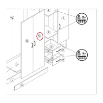 R ANTA G X KIT ARMADIO 3 ANTE + 2 CASSETTI 119