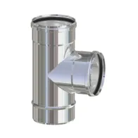 RACCORDO A T INOX ATTACCO FFM P/PELLET D  8 CM (2