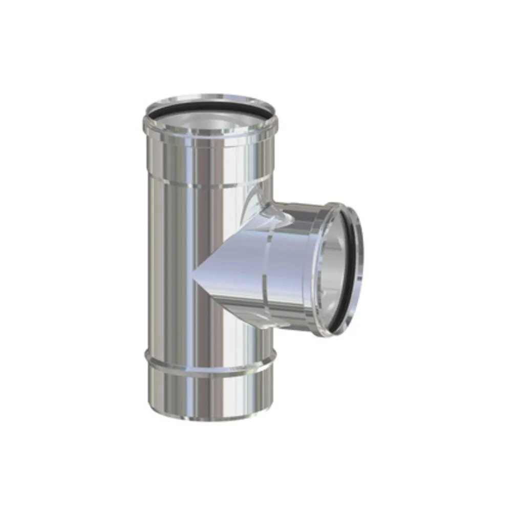 RACCORDO A T INOX ATTACCO FFM P/PELLET D 8 CM (2 RACCORDO A T INOX ATTACCO FFM P/PELLET D 8 CM (2