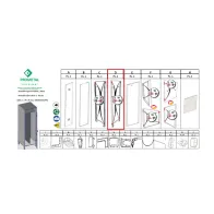 R FIANCO DX X ARMADIO SPORCO/PULITO 1 ANTA 50X50XH179 CM KIT