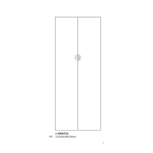 R PART Q FONDO X SCARPIERA 5 RIBALTE 65X15X164 BIANCO 1307