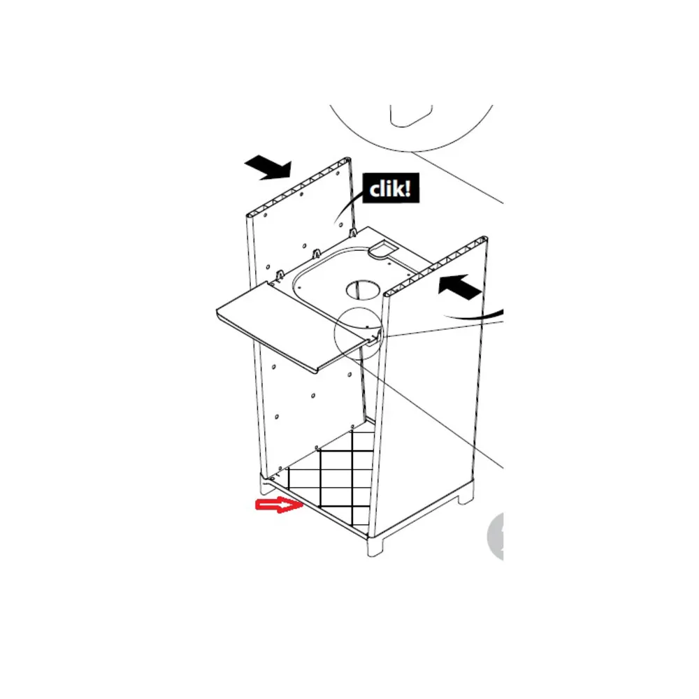 R BASE X KIT MOBILE PER LAVATOIO 40X40x87H CM