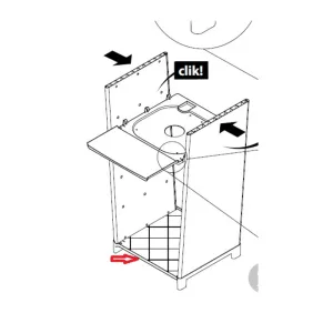 R BASE X KIT MOBILE PER LAVATOIO 40X40x87H CM