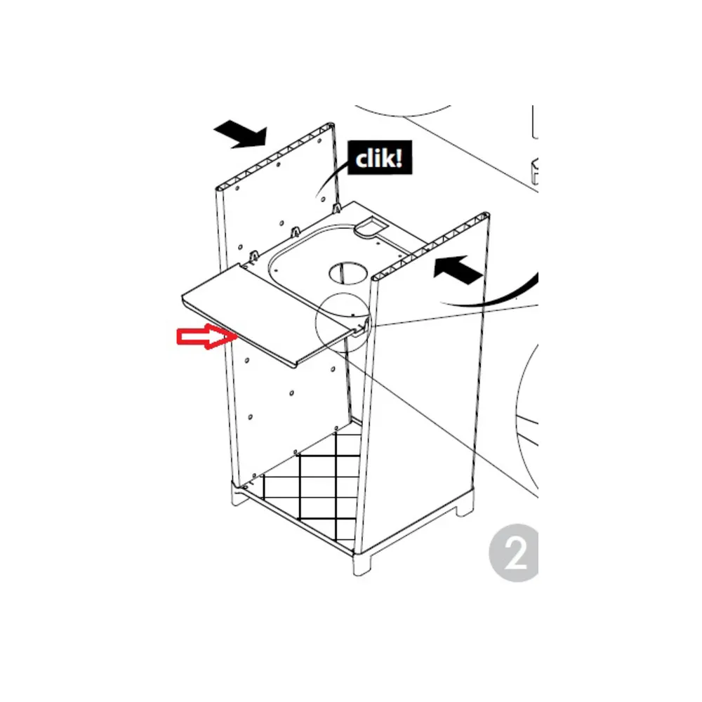 R RIPIANO CENTRALE X KIT MOBILE PER LAVATOIO 40X40x87H CM