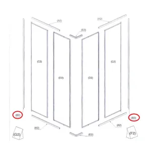 R PROFILO A MURO (B2)X BOX DOCCIA CRILEX GOCCIA 1
