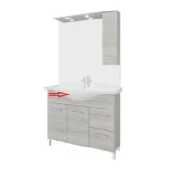 R LAVABO X ARREDO BAGNO MOD.RUBINO ROVERE GRIGIO 105 CM