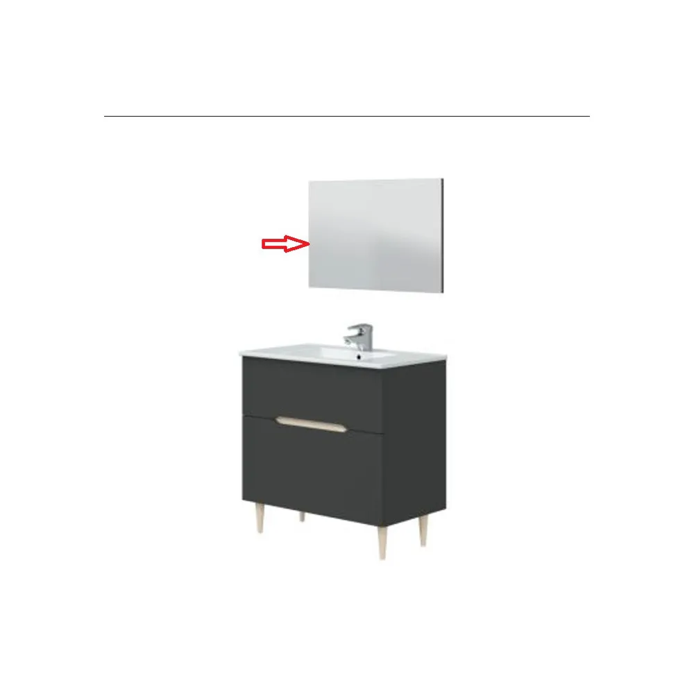 R SPECCHIO X KIT MOBILE BAGNO DENVER 80 ANTRACITE ROVERE