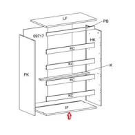 R BASE IF X KIT CASSETTIERA 5C NOVA 77X40X107 BIANCA