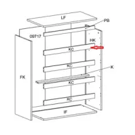 R TRAVERSO KC X KIT CASSETTIERA 5C NOVA 77X40X107 BIANCA