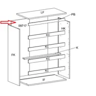 R PANNELLO POST.09717 X KIT CASSETTIERA 5C NOVA 77X40X107 BIANCA