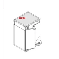 R PANNELLO SUPERIORE  X KIT COPRILAVATRICE RESINA 68X64XH88 CM BIANCO