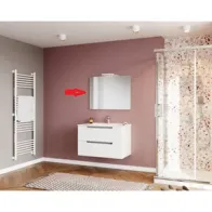 R SPECCHIO X MOBILE BAGNO IBIZA 80 SOSPESO 2 CASSETTI BIANCO