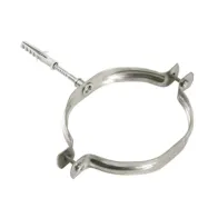 COLLARE INOX C/TASSELLO P/TUBO PELLET  8 CM (10