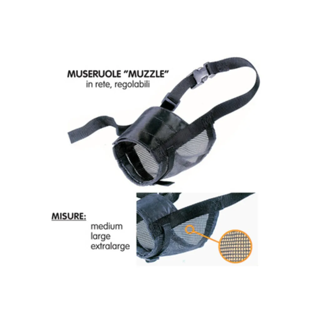 MUSERUOLA P/CANI MUZZLE IN RETE TAGLIA XL