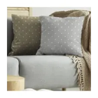 CUSCINO TULIPANO 57X57CM POIS GRIGIO 1810 (4