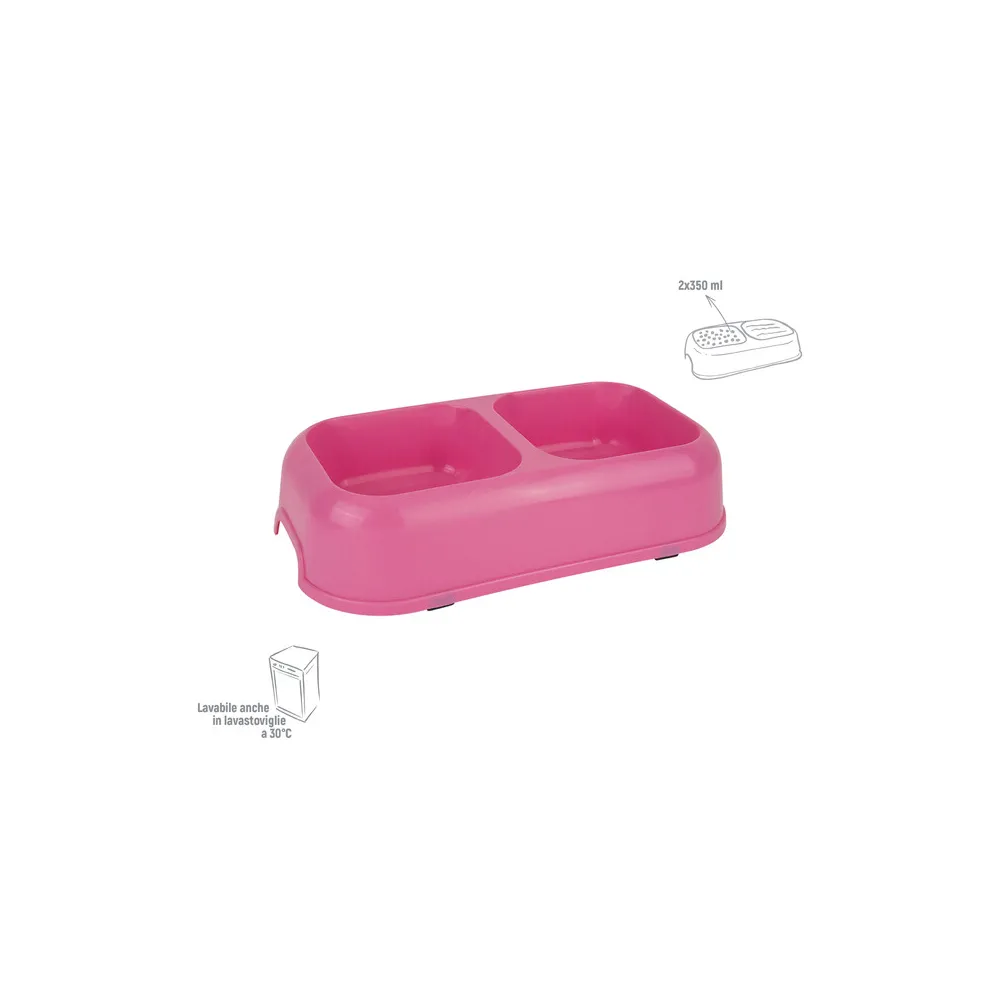 ZOOV CIOTOLA DOPPIA RETTANGOLARE ROSA SMALL (6