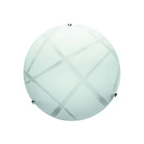 PLAFONIERA DARIO D 30 CM 1 LUCE E27 CROMO B/CO (4