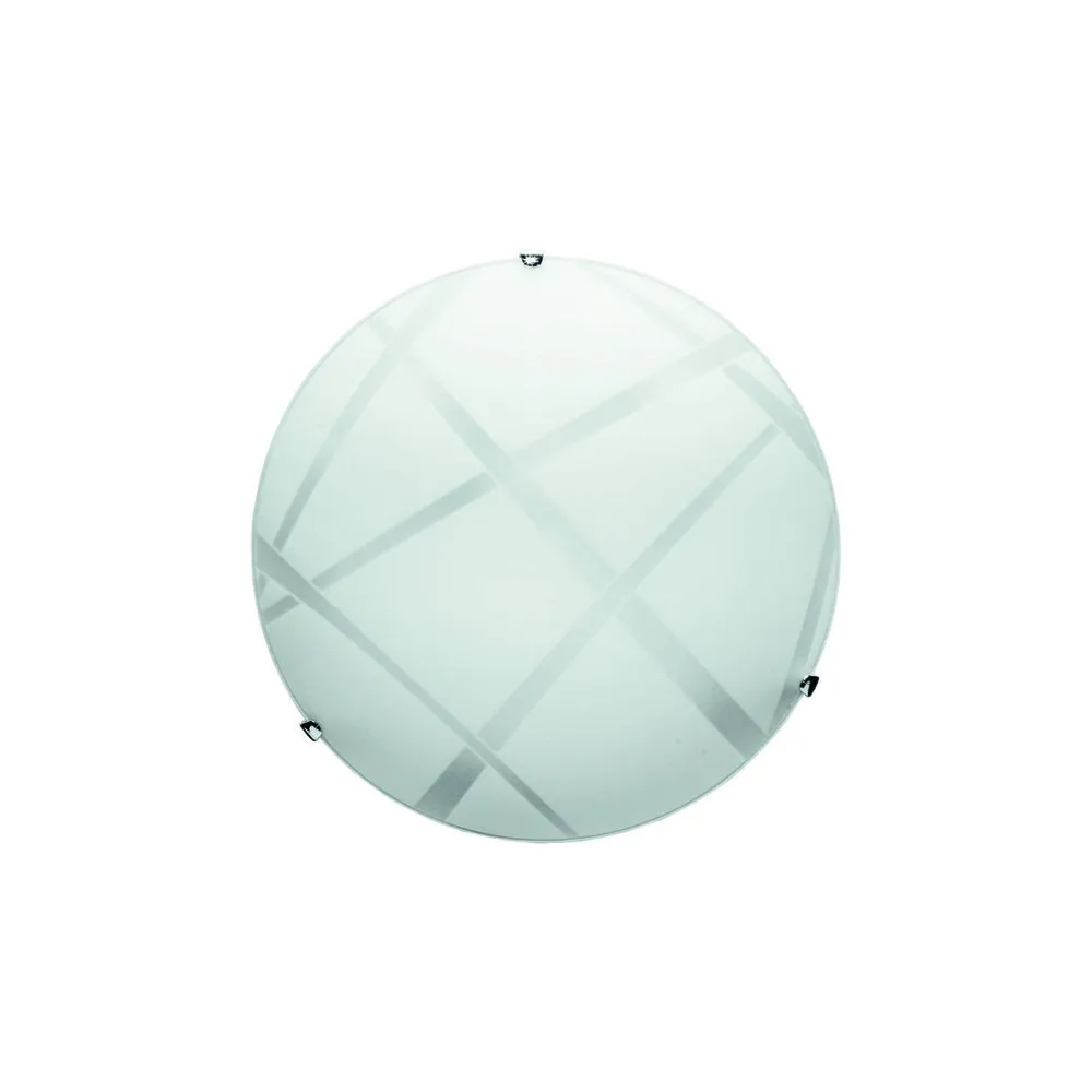 PLAFONIERA DARIO D 30 CM 1 LUCE E27 CROMO B/CO (4 PLAFONIERA DARIO D 30 CM 1 LUCE E27 CROMO B/CO (4