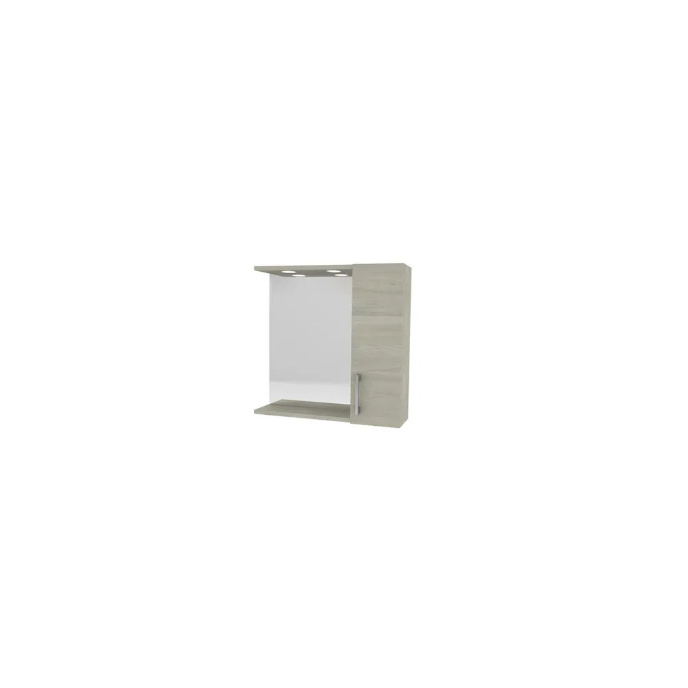SPECCHIO DA BAGNO A 1 ANTA ROVERE GRIGIO