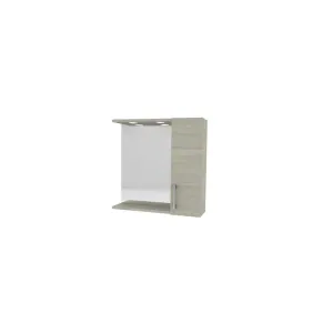 SPECCHIO DA BAGNO A 1 ANTA ROVERE GRIGIO