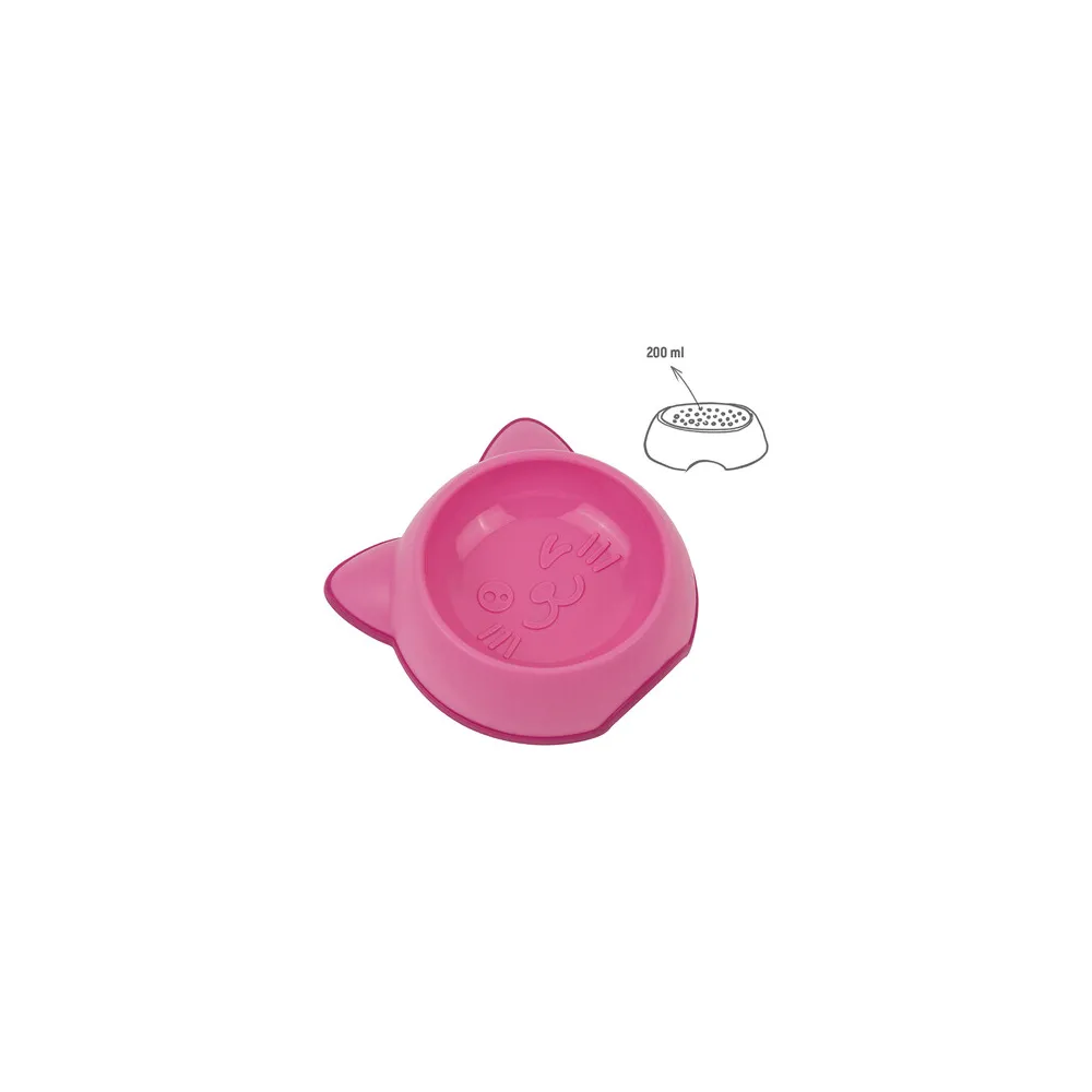 ZOOV CIOTOLA IN PLASTICA P/GATTI ROSA (6
