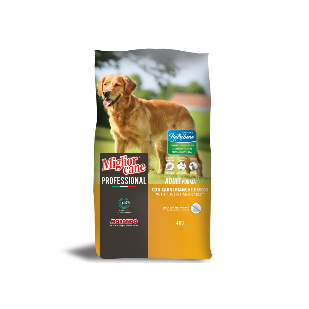 CIBO CANE MORANDO  4 KG ADULT FORMA CARN BIA ORZO