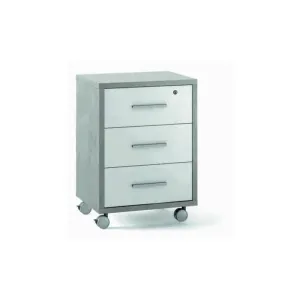 UFFICIO DOUBLE CASSETTIERA 3C 71X51 CM CEMENTO/OSSIDO