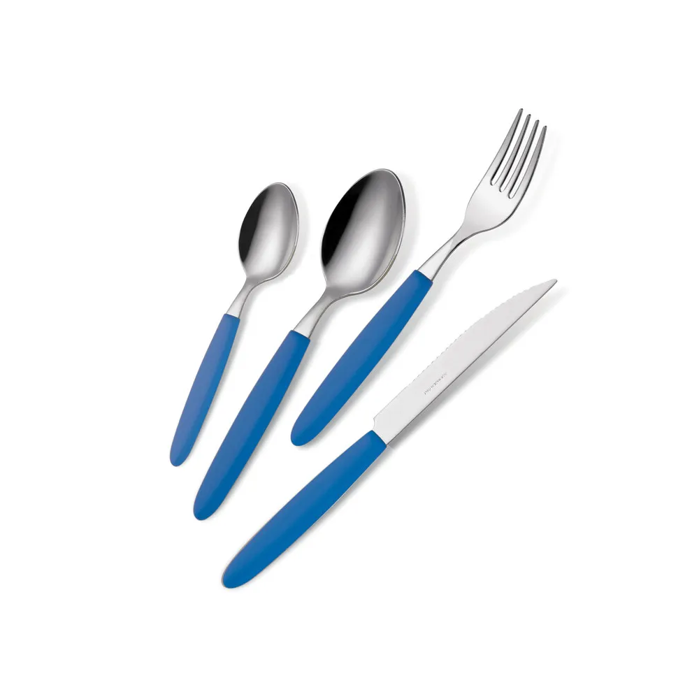 POSATE LIGHT BARATTOLO PZ.24 BLU 285 18/0