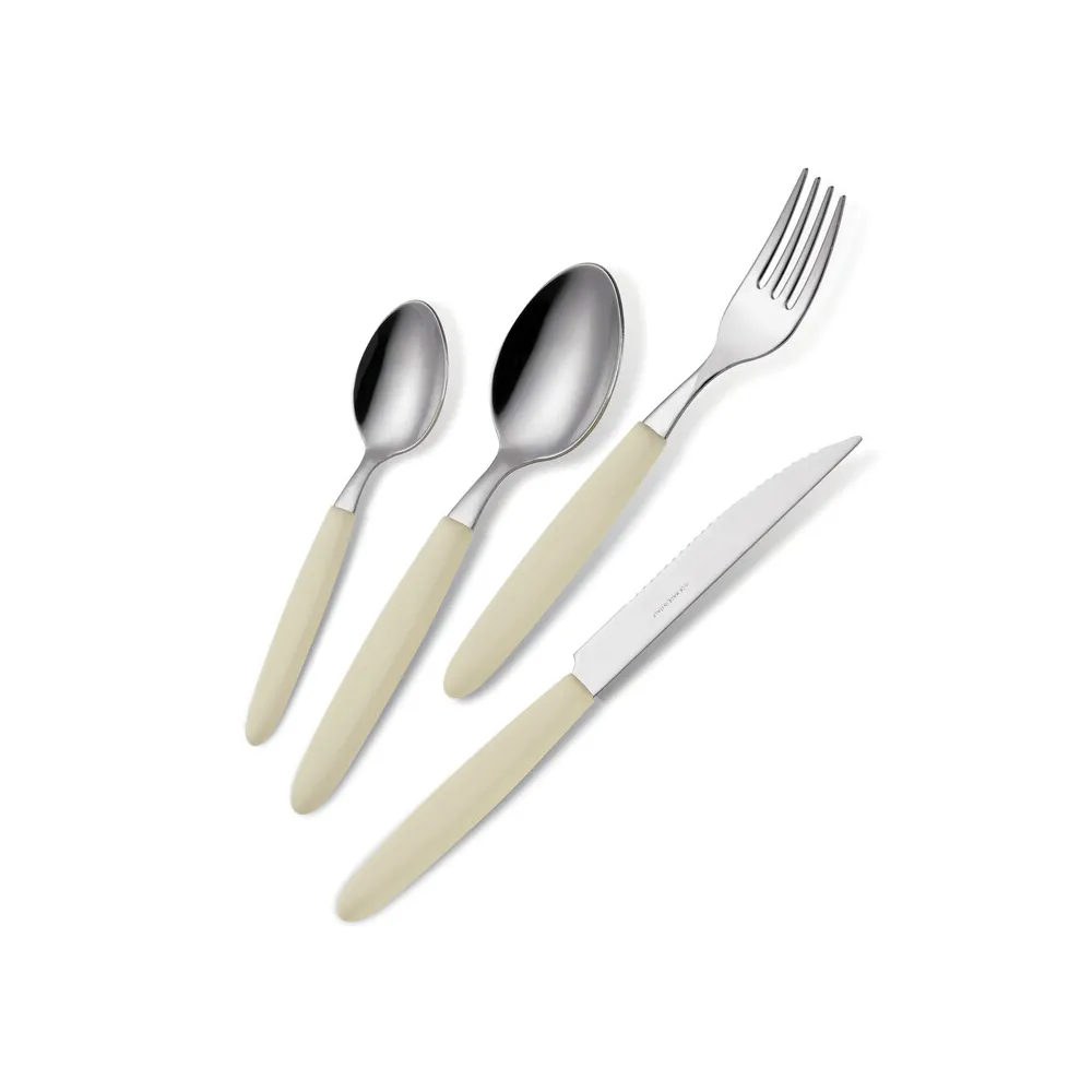 POSATE LIGHT BARATTOLO PZ.24 AVORIO 614 18/0