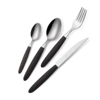 POSATE LIGHT BARATTOLO PZ.24 NERO 1 18/0