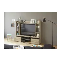 KIT PARETE LIVING SILVER 165X40X150 CM ROVERE