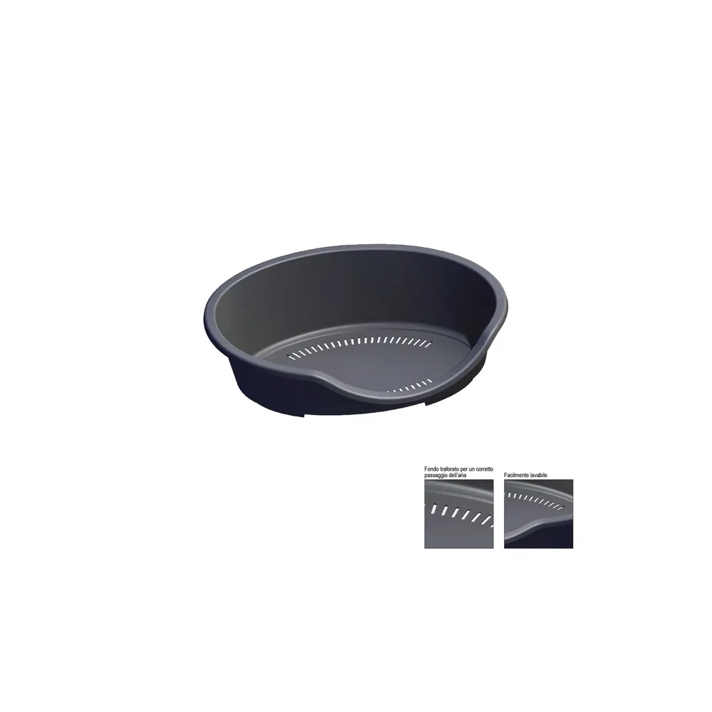 ZOOV LETTINO P/CANI GATTI 95X70X29CM GRIGIO