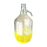 DAMIGIANA DAMA VETRO C/CESTINO PLASTICA 5 L (6