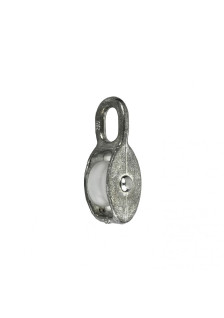 1 GROOVE PULLEY IN ZINC ALLOY AND POLYAMIDE 20 MM - FOR ROPES UP TO Ø 6 MM.