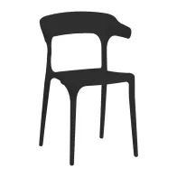 SEDIA ZEN IN POLIPROPILENE NERO