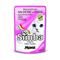 CIBO GATTO MONGE SIMBA 100 G SALMONE E ORATA (24