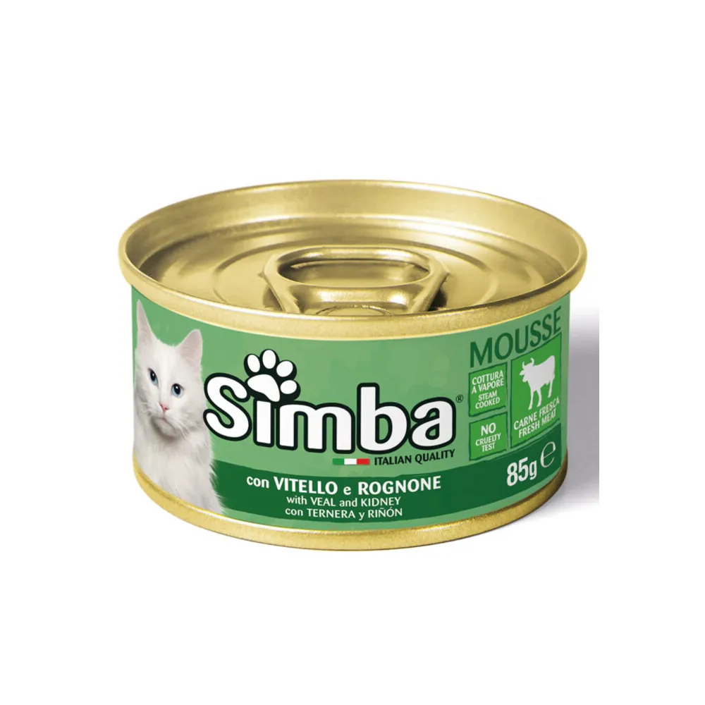 CIBO GATTO MONGE SIMBA  85 G VITELLO E ROGNONE (24