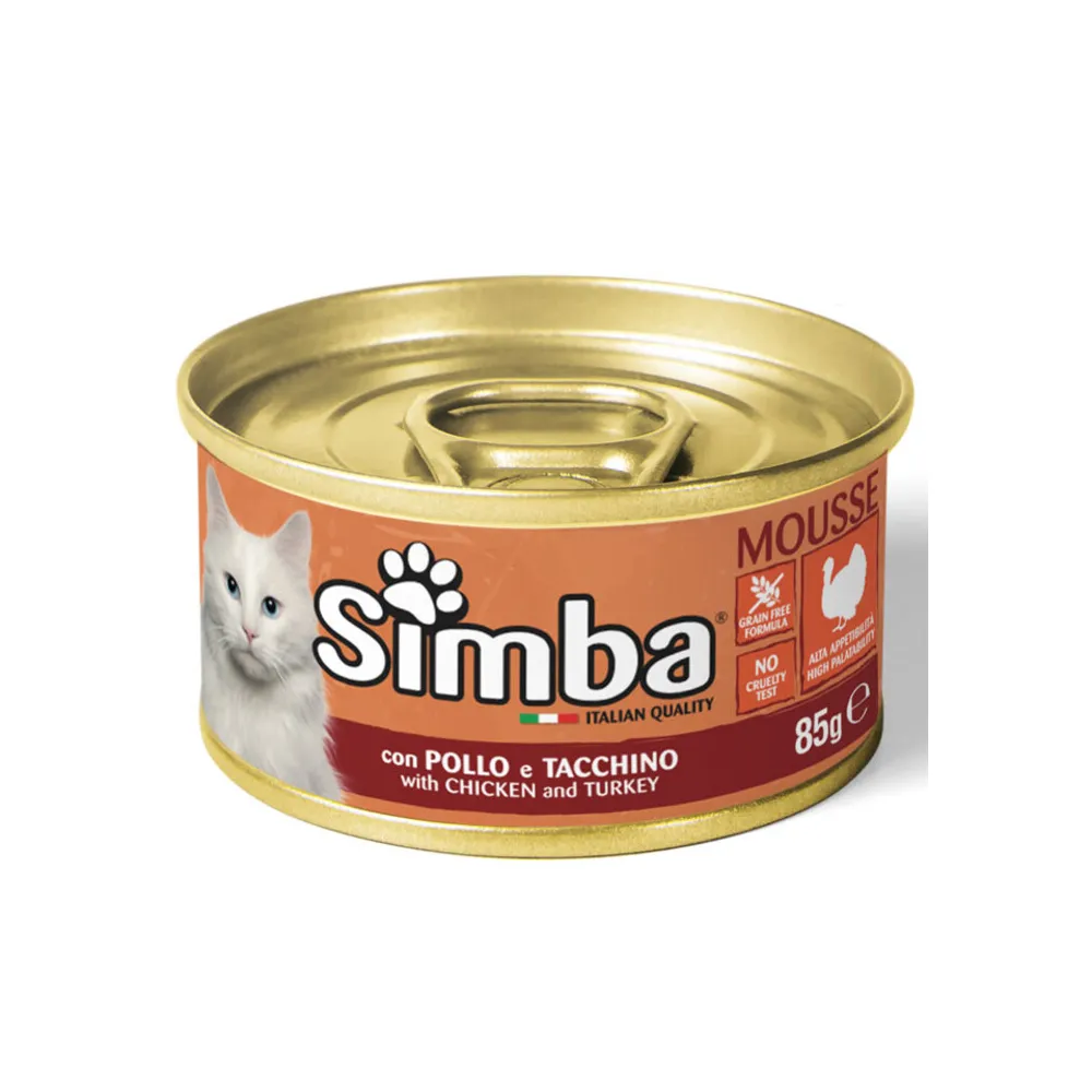 CIBO GATTO MONGE SIMBA  85 G POLLO E TACCHINO (24