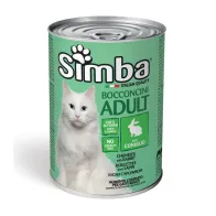 CIBO GATTO MONGE SIMBA 415 G BOCCONCINI CONIGLIO (24