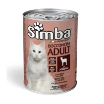 CIBO GATTO MONGE SIMBA 415 G BOCCONCINI AGNELLO (24